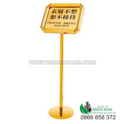 Bảng Menu thực đơn mạ vàng